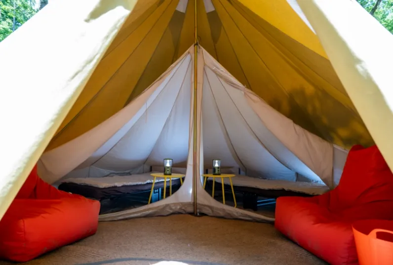 residential trip bell tent cosy accomodation