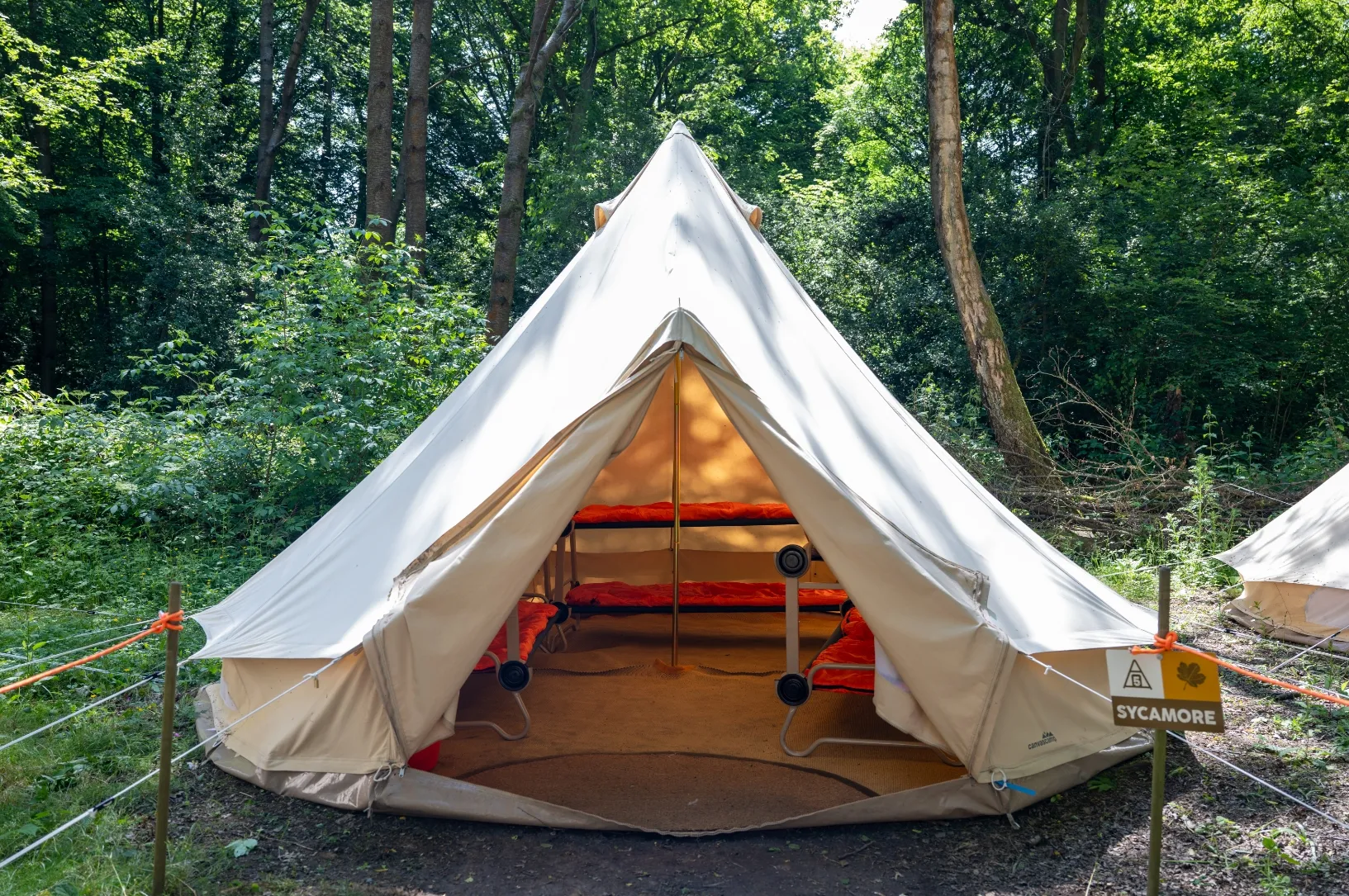 bell tent for a residential school trip