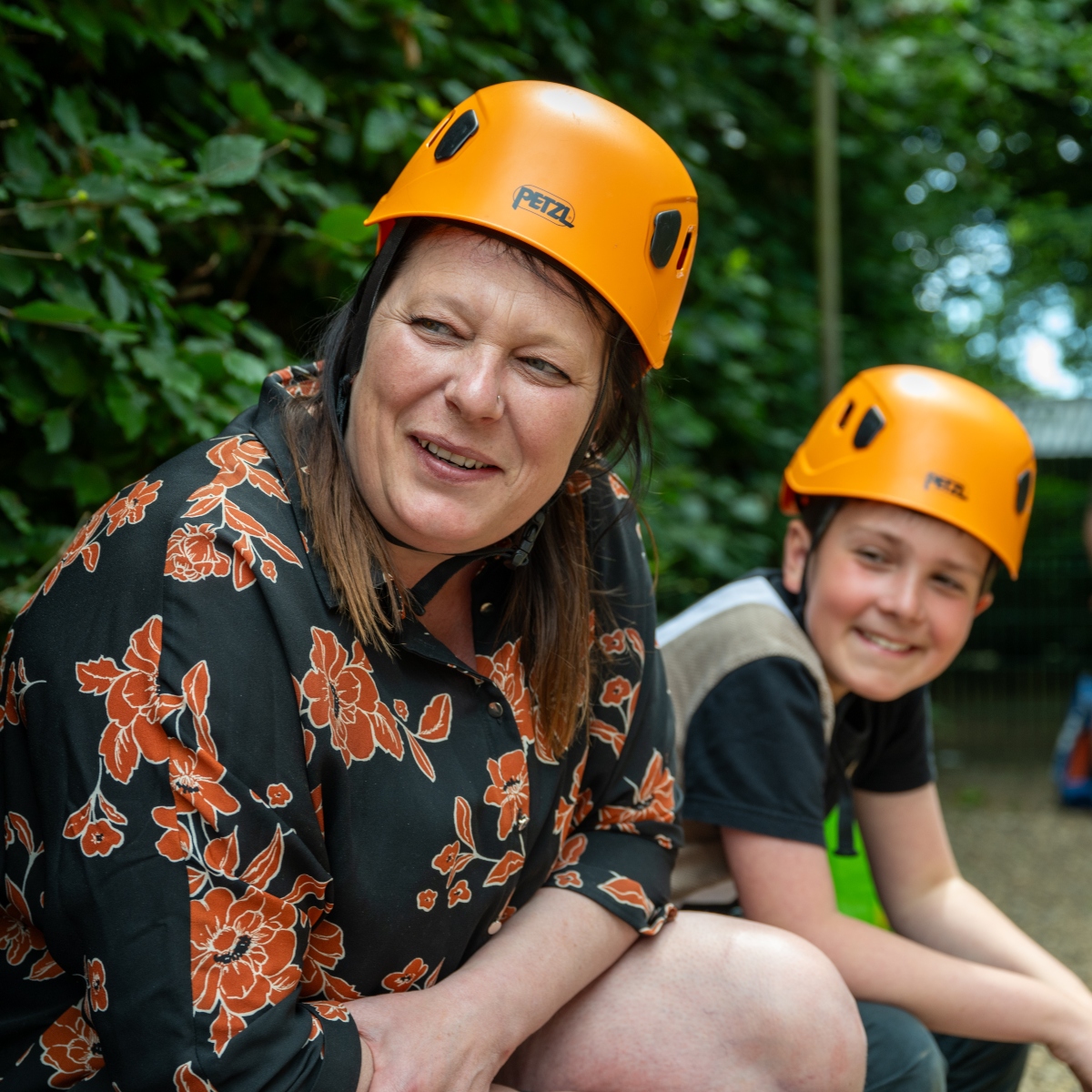 teacher and pupil on residential trip