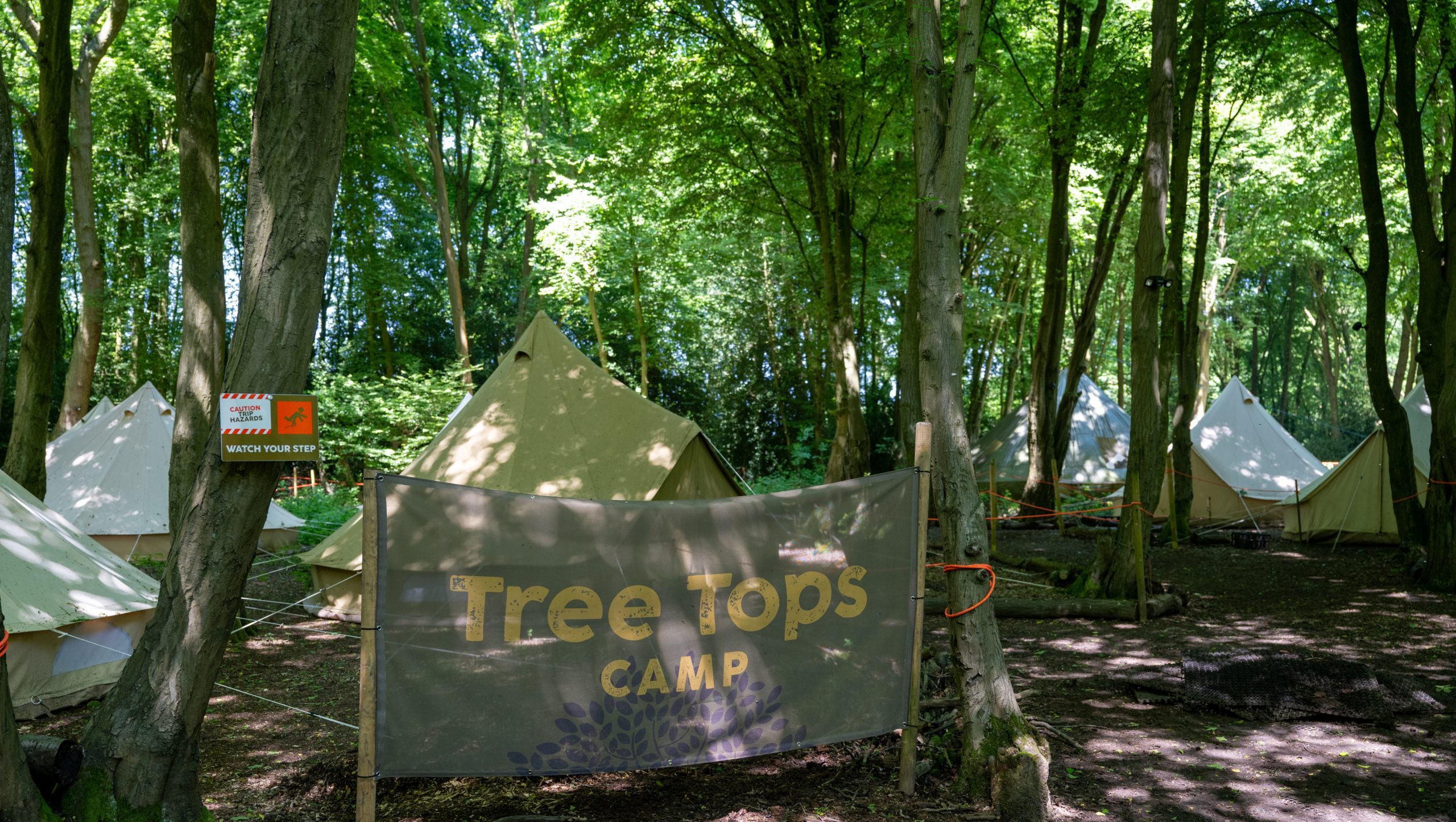 Camp area at our Hertfordshire Residential School Trip Activity Centre